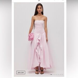 Aje Strapless Light Pink Gown